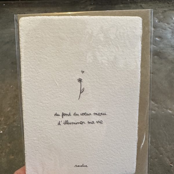 Carte A6 Merci d'illuminer ma vie