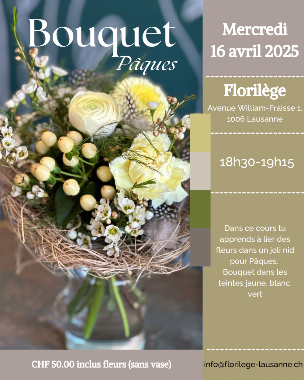 Atelier Bouquet de Pâques - 16.04.25
