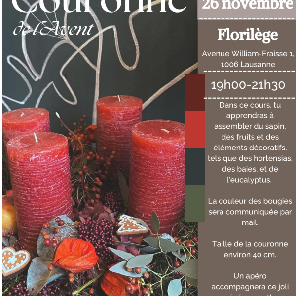Atelier Grande Couronne de l'Avent - 26.11.25