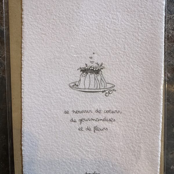 Carte A6 Se nourrir de coeurs